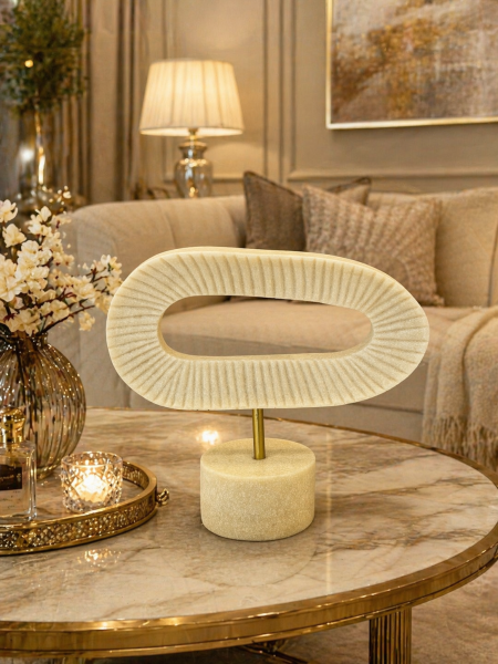 تحفة حجر اطار محزز مع قاعدة