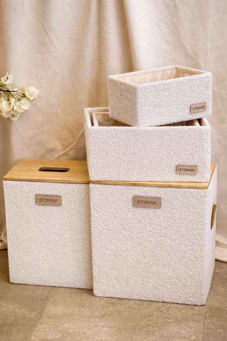 طقم 5 قطع سلال غسيل + طقم سلال احجام افوايت فرو منتش