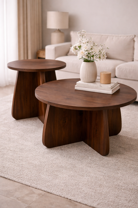 طقم طاولات وسط بتصميم عصري