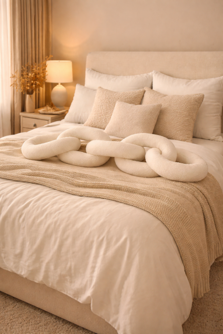 كوشينز حلقات فرو ابيض منتش