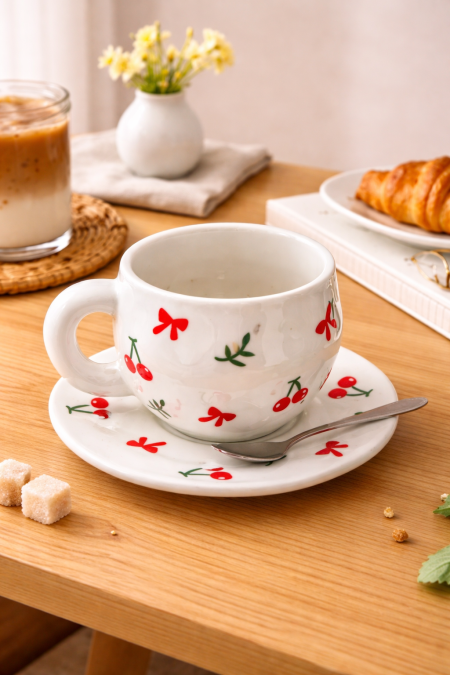 مج ترند الكرز 🍒 مع صحن