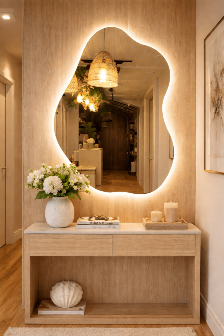 مرآة اضاءة usb -54 قياس 50*75