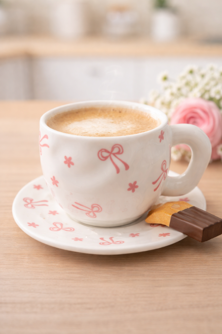 مج فيونكة 🎀 مع صحن حجم كبير