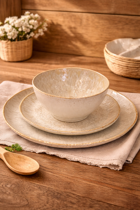 طقم صحون 18 قطعة افوايت موشح