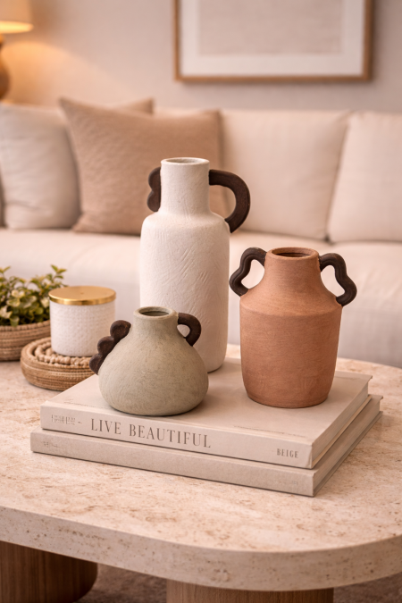 طقم فازات بوهيميي شكل جرة 3 قطع