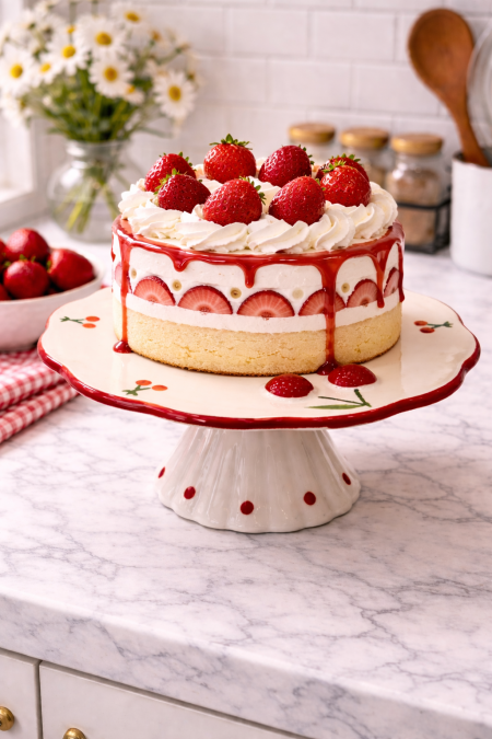 مضيفة تقديم للكيك 🍒