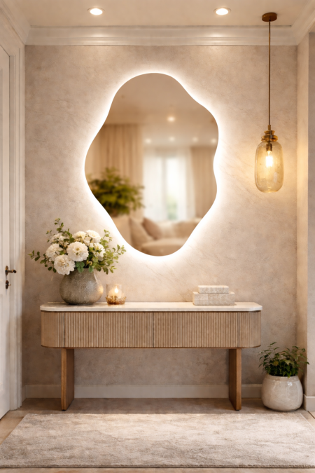 مرآة اضاءة usb -56 قياس 50*75