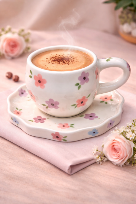 مج ابيض مورد 🌸🌸