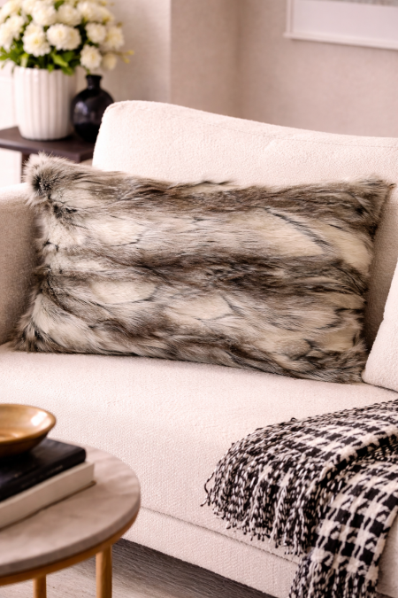 كوشينز فرو موشح رمادي وبني