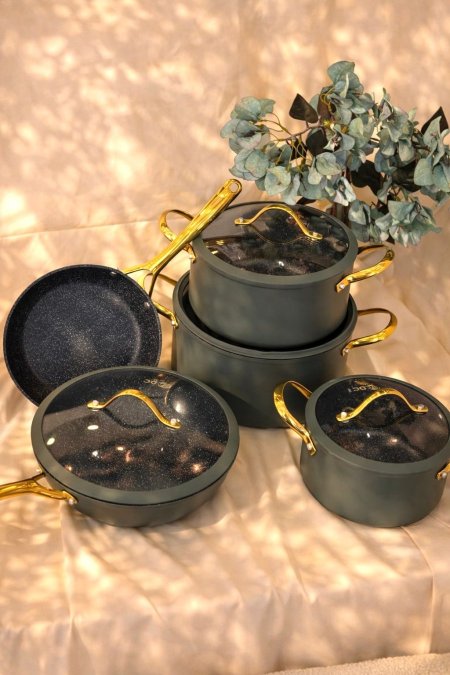 طقم طناجر ومقالي 9 قطع