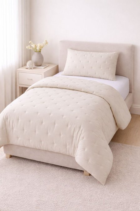 طقم تخت نفخ بيج فاتح