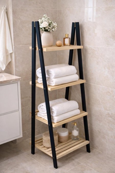 ستاند تنظيم رفوف خشب مع اسود 110*40*30