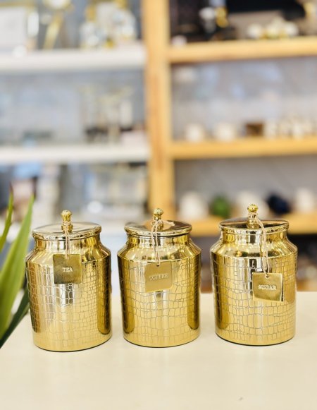 طقم سكريات نحاس جلد حية