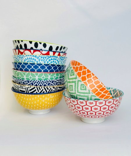 طقم زبادي ملون 10 قطع