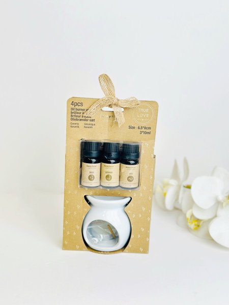 طقم مبخرة مع زيوت عطرية