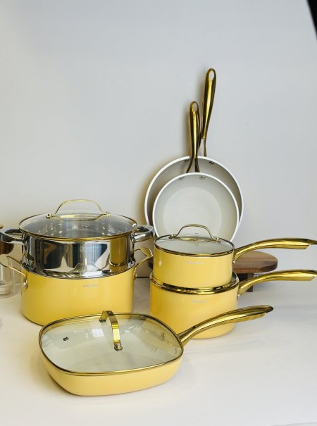 طقم طناجر جرانيت - 12 قطعة