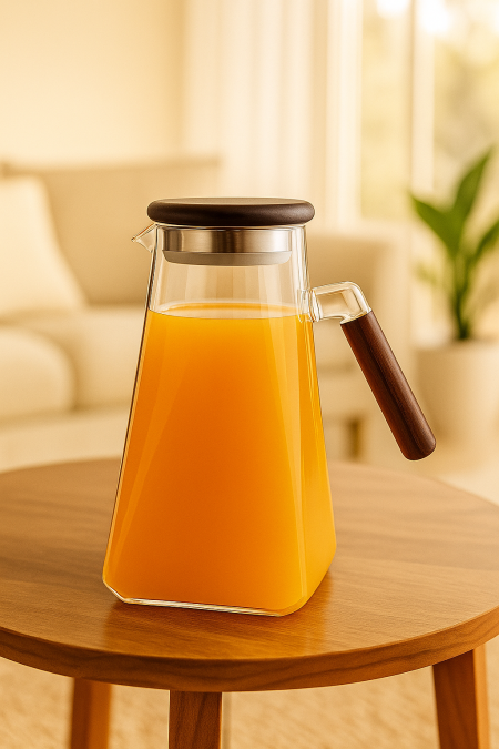 شاف عصير مضلع. يد خشب