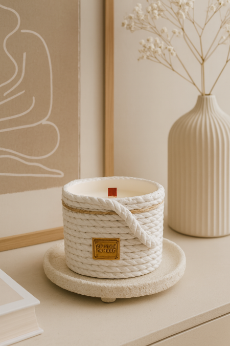 شمعة حجر شكل حبل - كبير