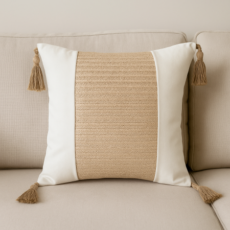 كوشينز ابيض وخيش 40*40