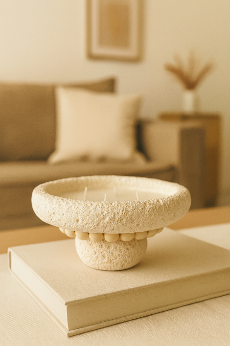 شمعة حجر مع قاعدة - كبير