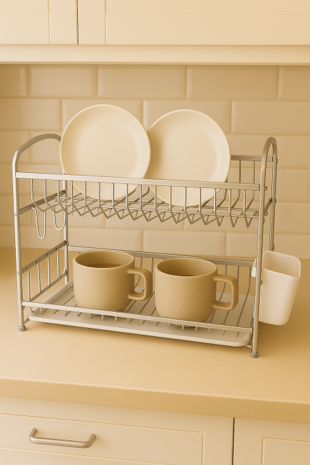 مشك صحون طبقتين ستانلس