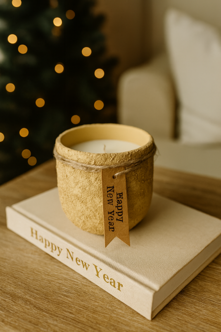 شمعة  لون بيج