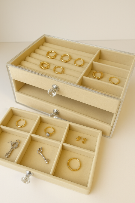 منظم اكسسوارات 3 طبقات - بيج