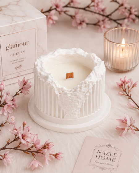 شمعة على شكل عمود يوناني - رائحة glamour & cheery