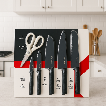 طقم 5 سكاكين مع مقص