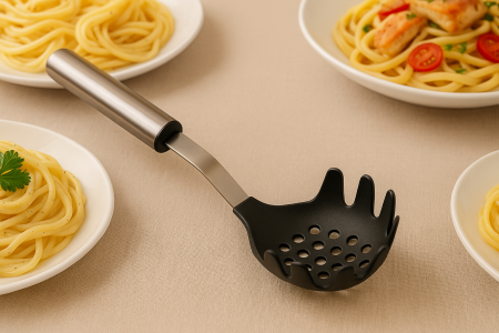 مغرفة معكرونة عظم مع ستانلس