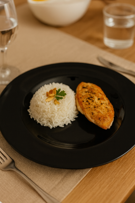 صحن مدور لون اسود 28*1,6 cm