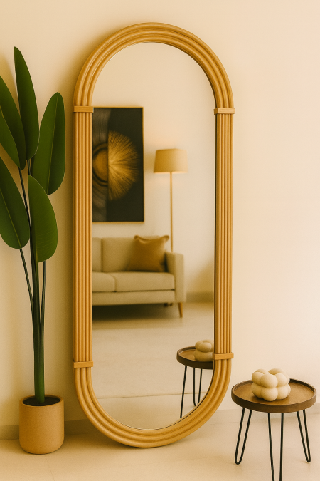 مراة ديكور خشب مانجو 70*185