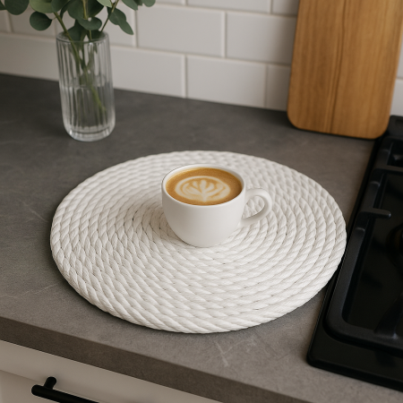 كوستر رخام على شكل حبل