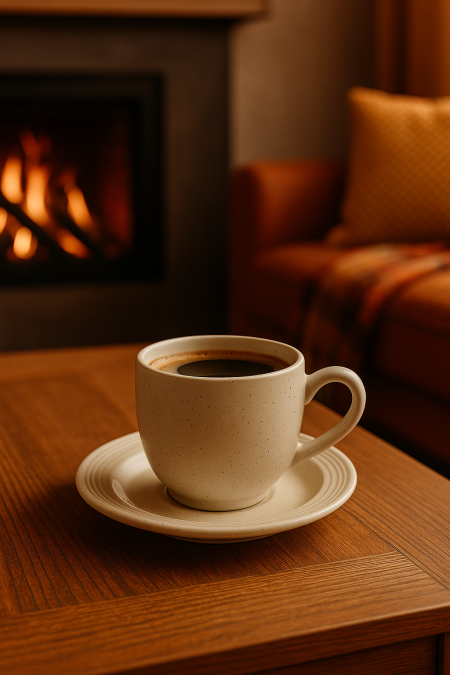 طقم 6 فناجين ابيض منقط