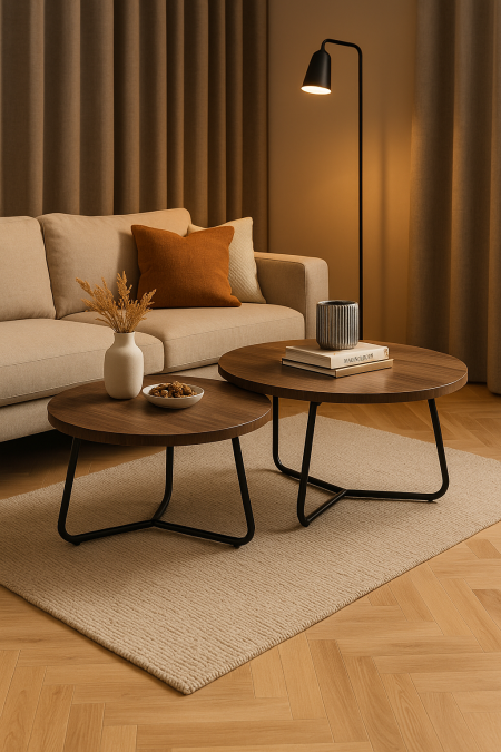 طقم طاولة وسط قطعتين