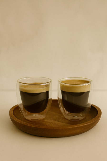 طقم فنجانين دبل جلاس