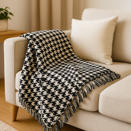 ثرو كروهات ابيض واسود 130*200