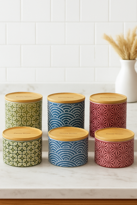 طقم سكريات 6 قطع منقش