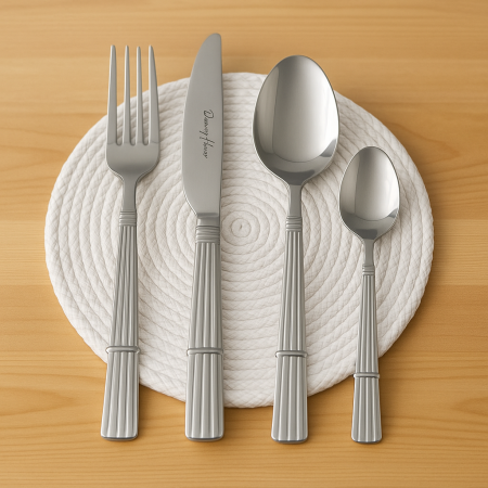 طقم معالق وشوك فضي 24 قطعة