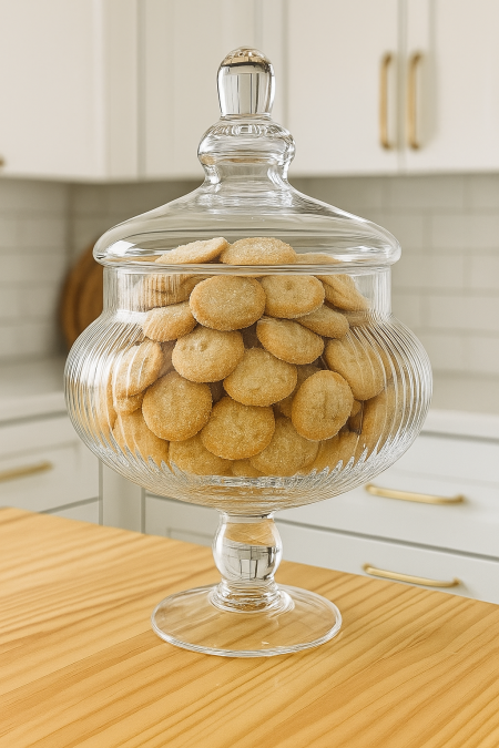 مضيفة تقديم زجاج شفاف مع قاعده