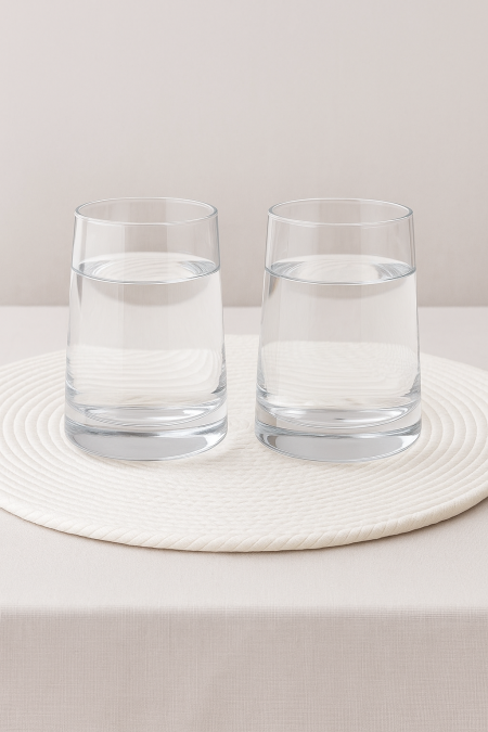 طقم 6 كاسات ماء شفاف