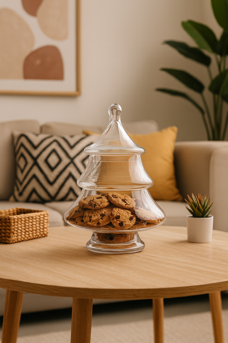 مضيفة حلويات شفاف