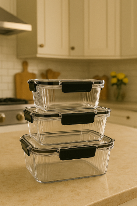 طقم تبروير مستطيل اكريلك - 3 احجام