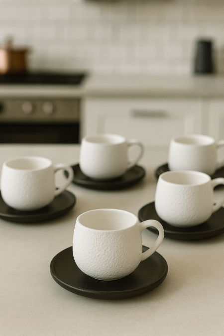 طقم 6 فناجين قهوة مبزر