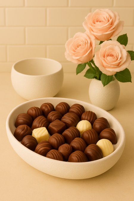 جاط تقديم بيضاوي ابيض مبزر