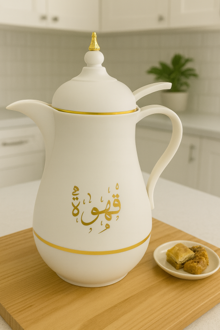 تيرموس ابيض مع ذهبي