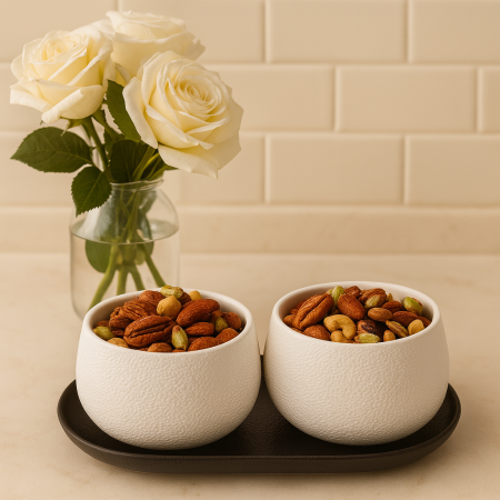 طقم ٣ قطع تقديم للمكسرات