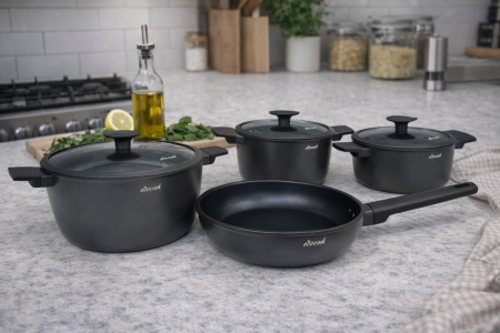 طقم 4 قطع طناجر + مقلى