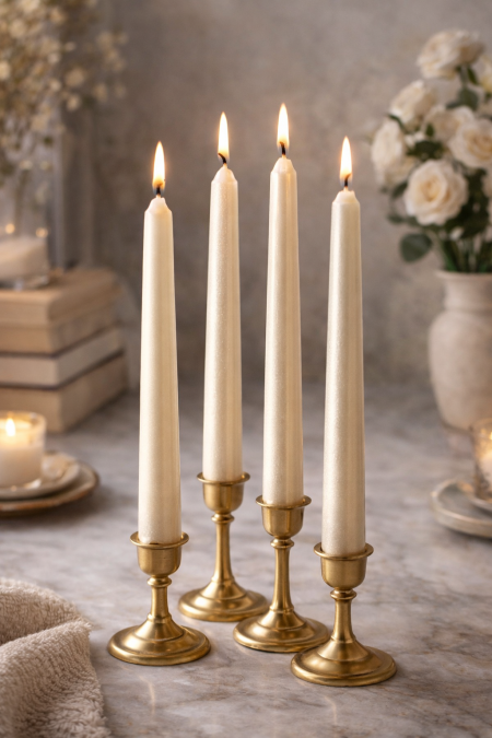 طقم شمع ٤ قطع