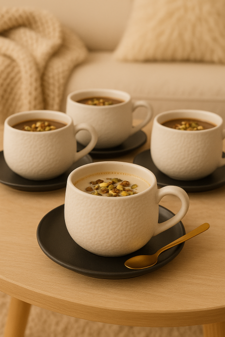 طقم 6 كاسات للسخن مبزر